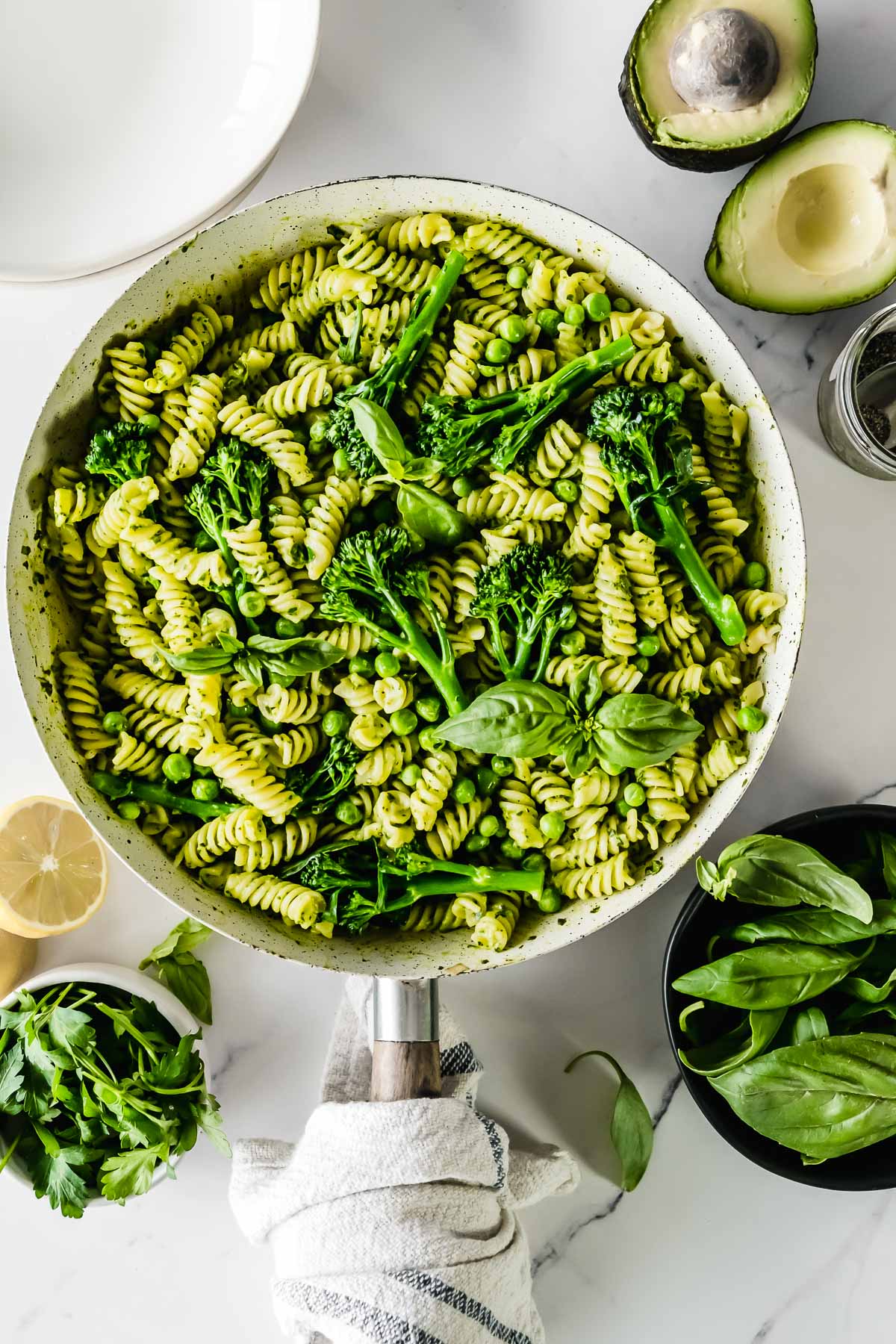 EXCLUSIVE: Avocado Pesto Pasta with Broccolini & Peas