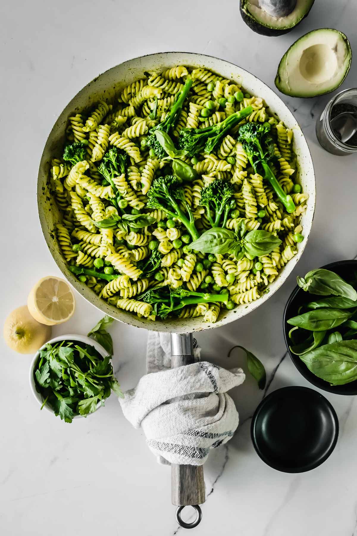 EXCLUSIVE: Avocado Pesto Pasta with Broccolini & Peas