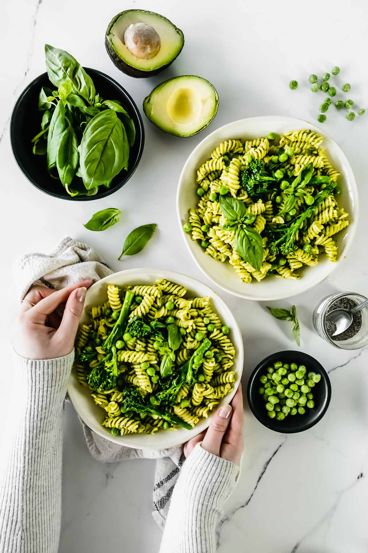 EXCLUSIVE: Avocado Pesto Pasta with Broccolini & Peas