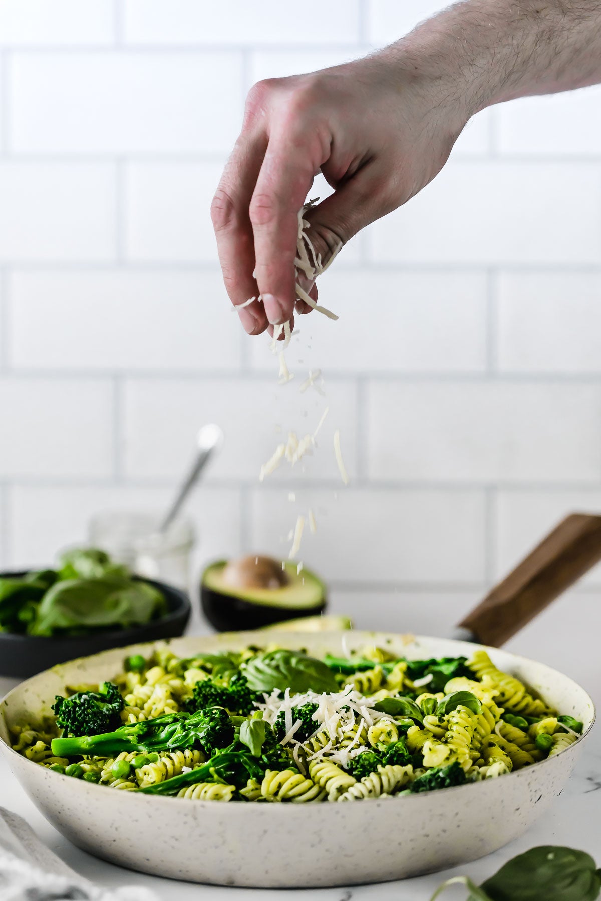 EXCLUSIVE: Avocado Pesto Pasta with Broccolini & Peas