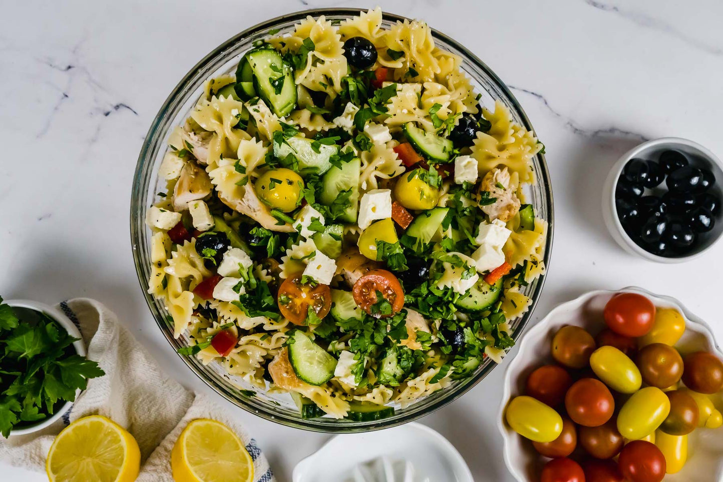 EXCLUSIVE: Greek Chicken Pasta Salad (with Video)