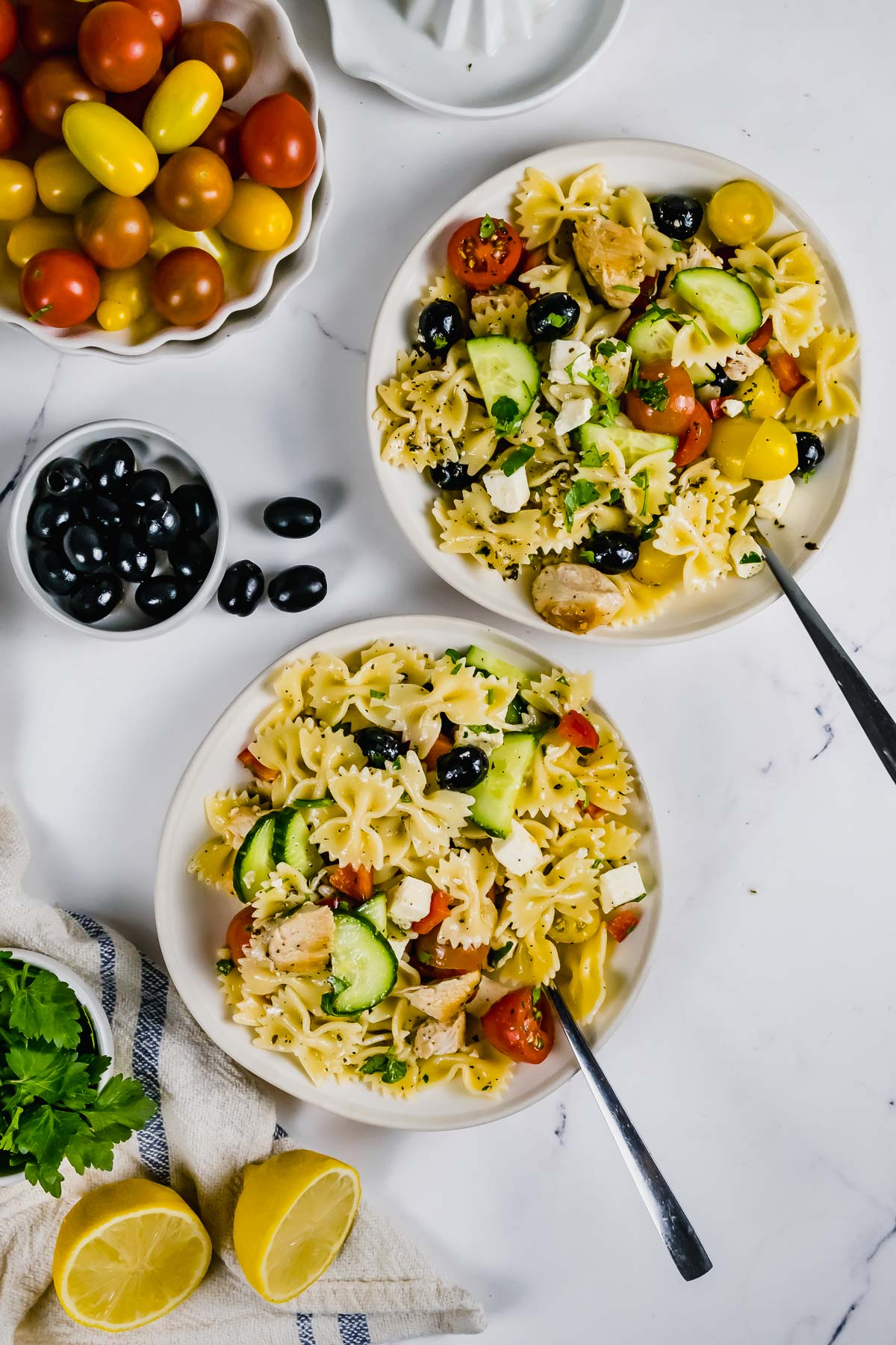 EXCLUSIVE: Greek Chicken Pasta Salad (with Video)