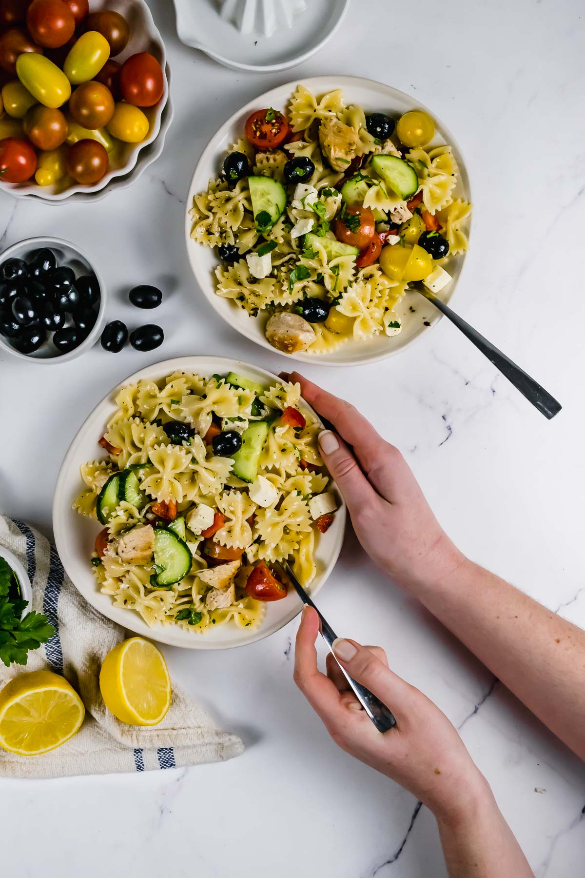 EXCLUSIVE: Greek Chicken Pasta Salad (with Video)