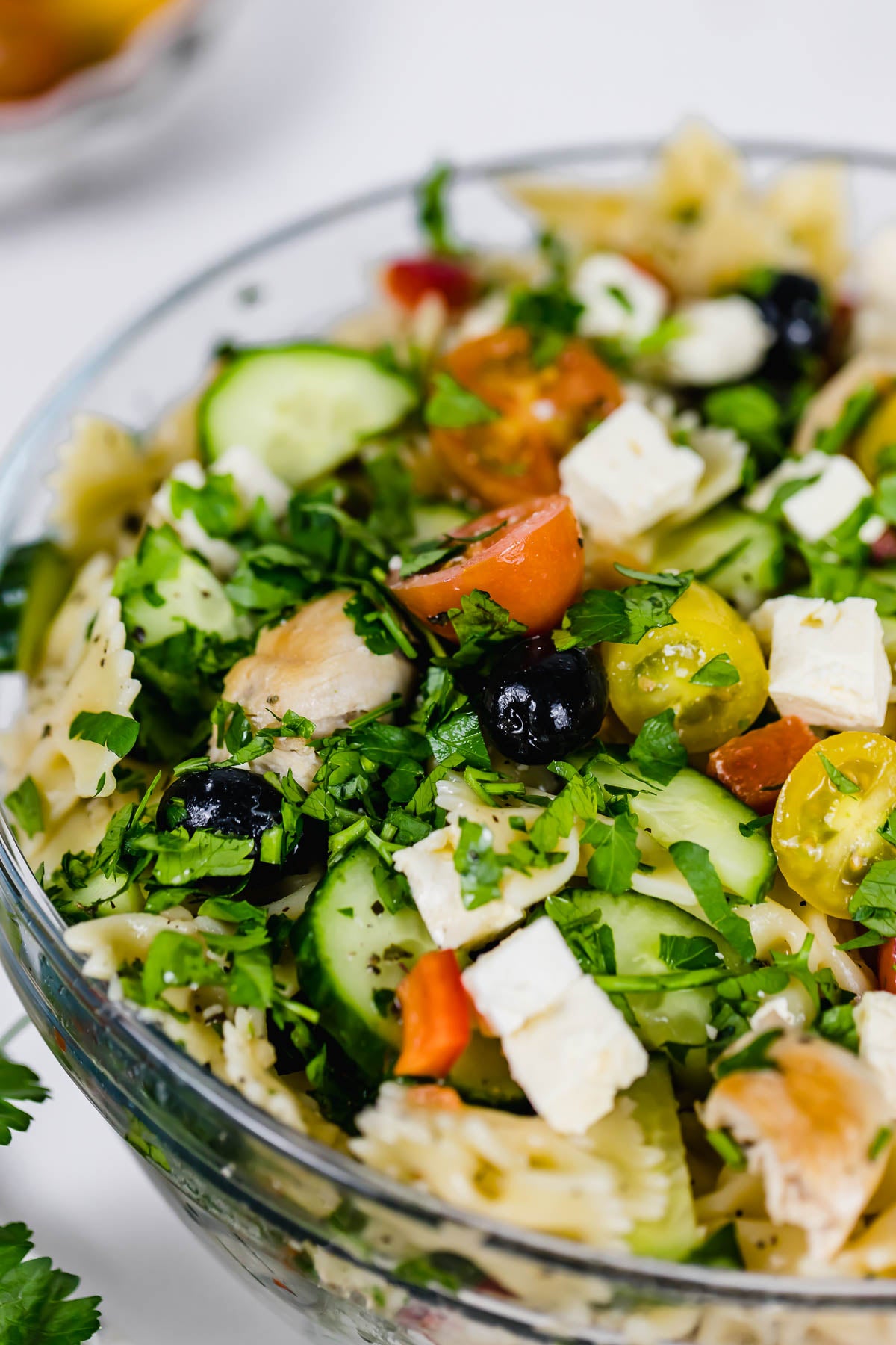 EXCLUSIVE: Greek Chicken Pasta Salad (with Video)